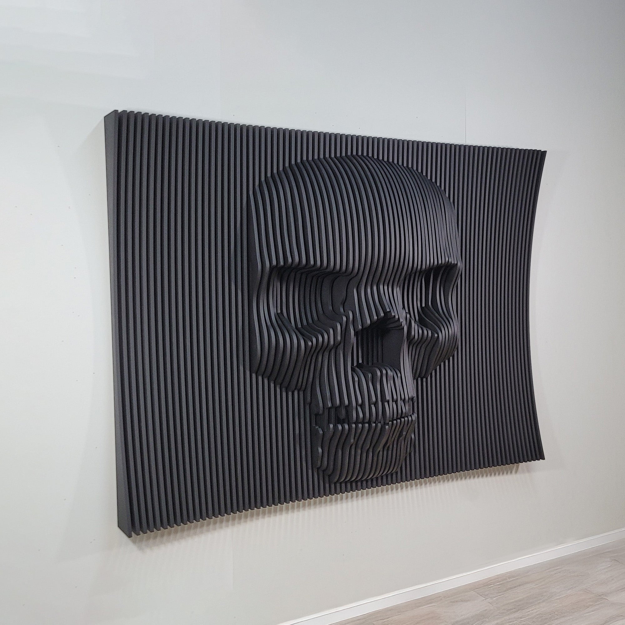 3D Parametric Skull Wall Sculpture  3D Wall Art.