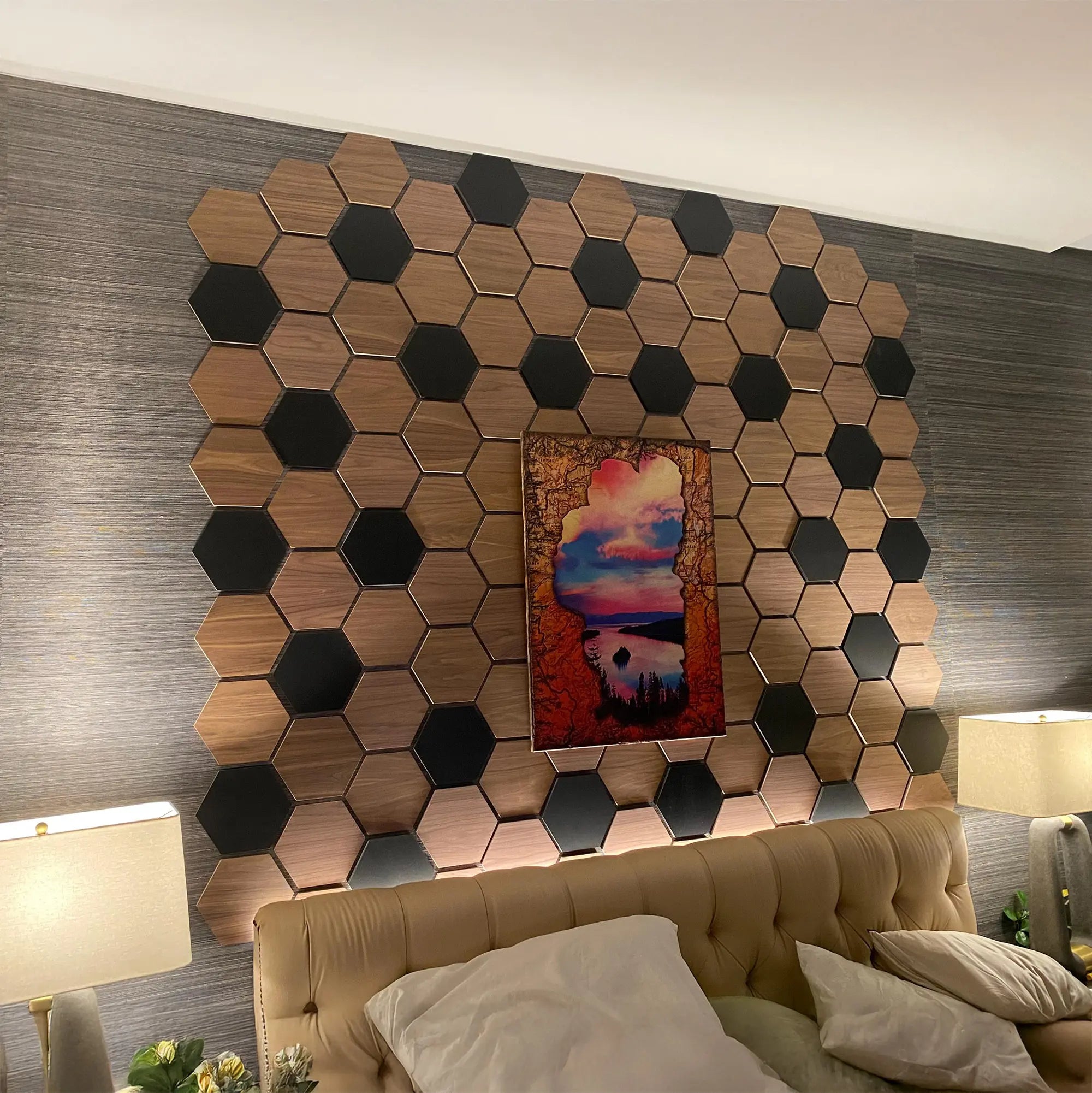 hexagon 3d wall art