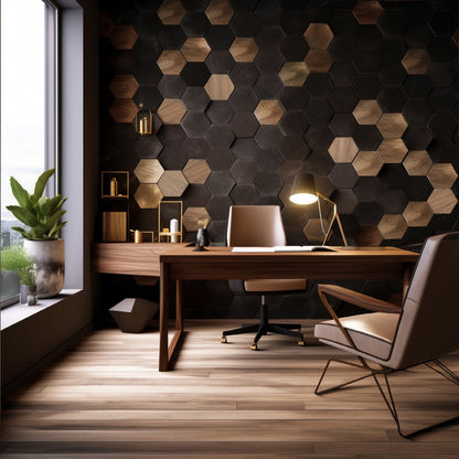 Hexagon Panel, DIY: Honeycomb, Honeycomb Wall Panel, Honeycomb wood wall, Honeycomb Decorative wall, Hexagon wall Art, Wooden Hexagon, Hexagon signs, Hexagon wood wall tiles, Hexagon multiple thickness, Geometric hexagonal cube, Three-dimensional hexagon, 3D Hexagon, Hexagon in 3D.