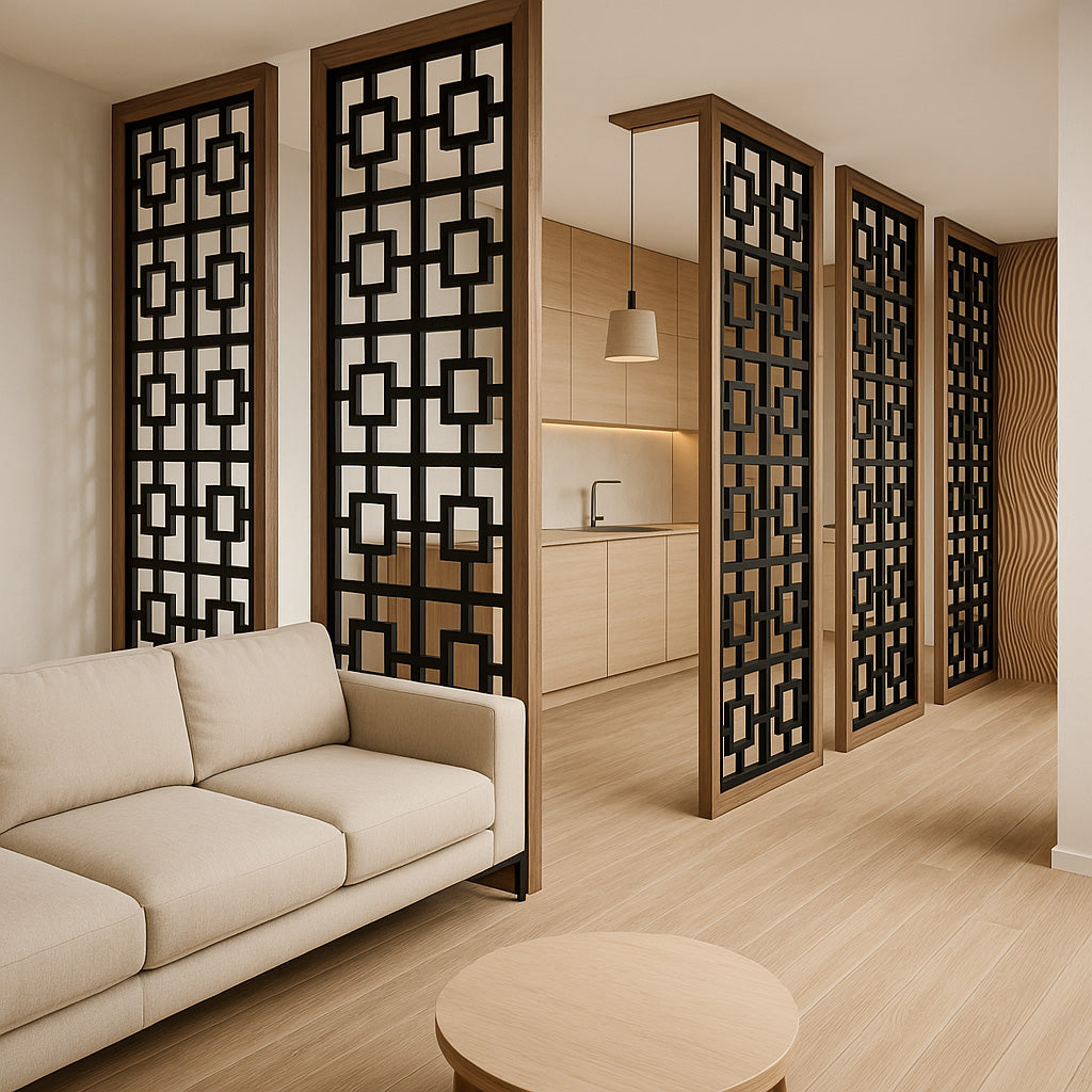 Privacy panel, Custom Decorative Panels, Indoor and Outdoor Privacy Screen Ideas, Folding room divider