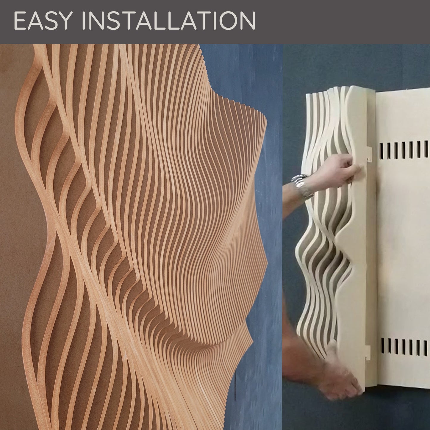 Wave Ripple Flow 3D Parametric  Wall Art