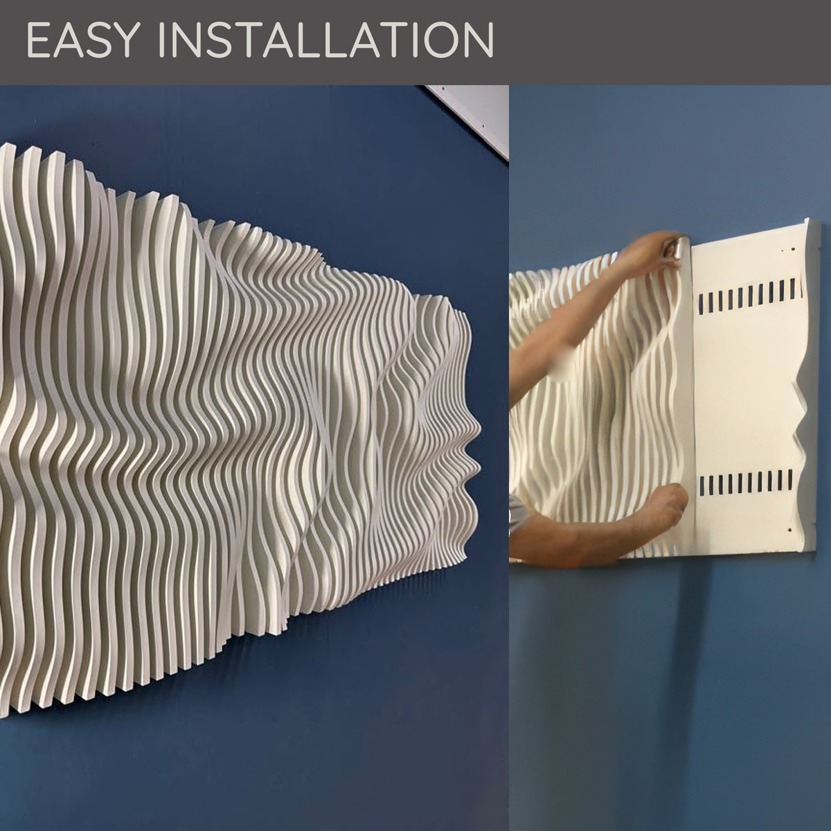 Lava, Abstract Wavy Parametric 3D Wall Decor  3D Wall Art.