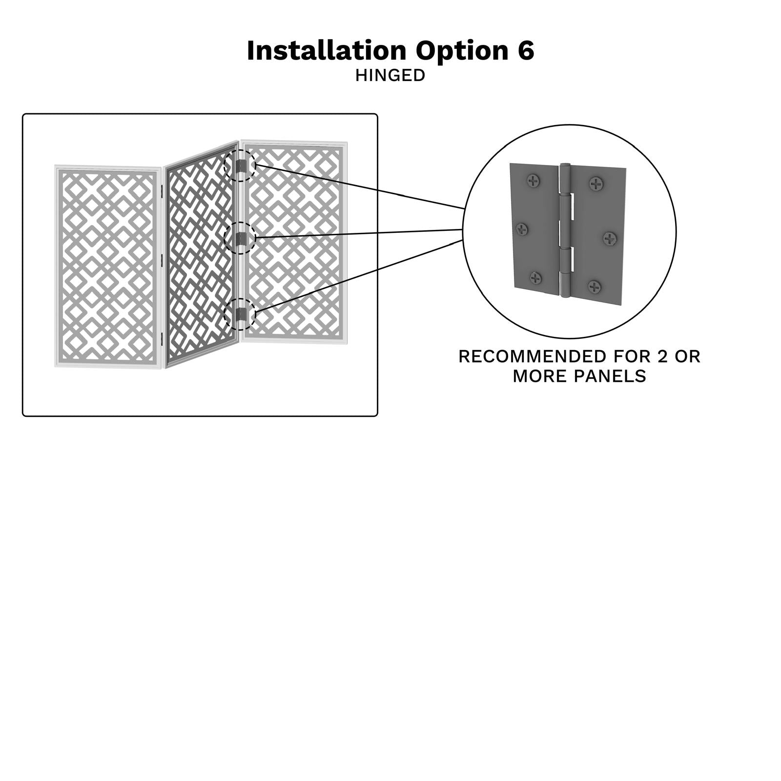 Hinges (x3 per panel)