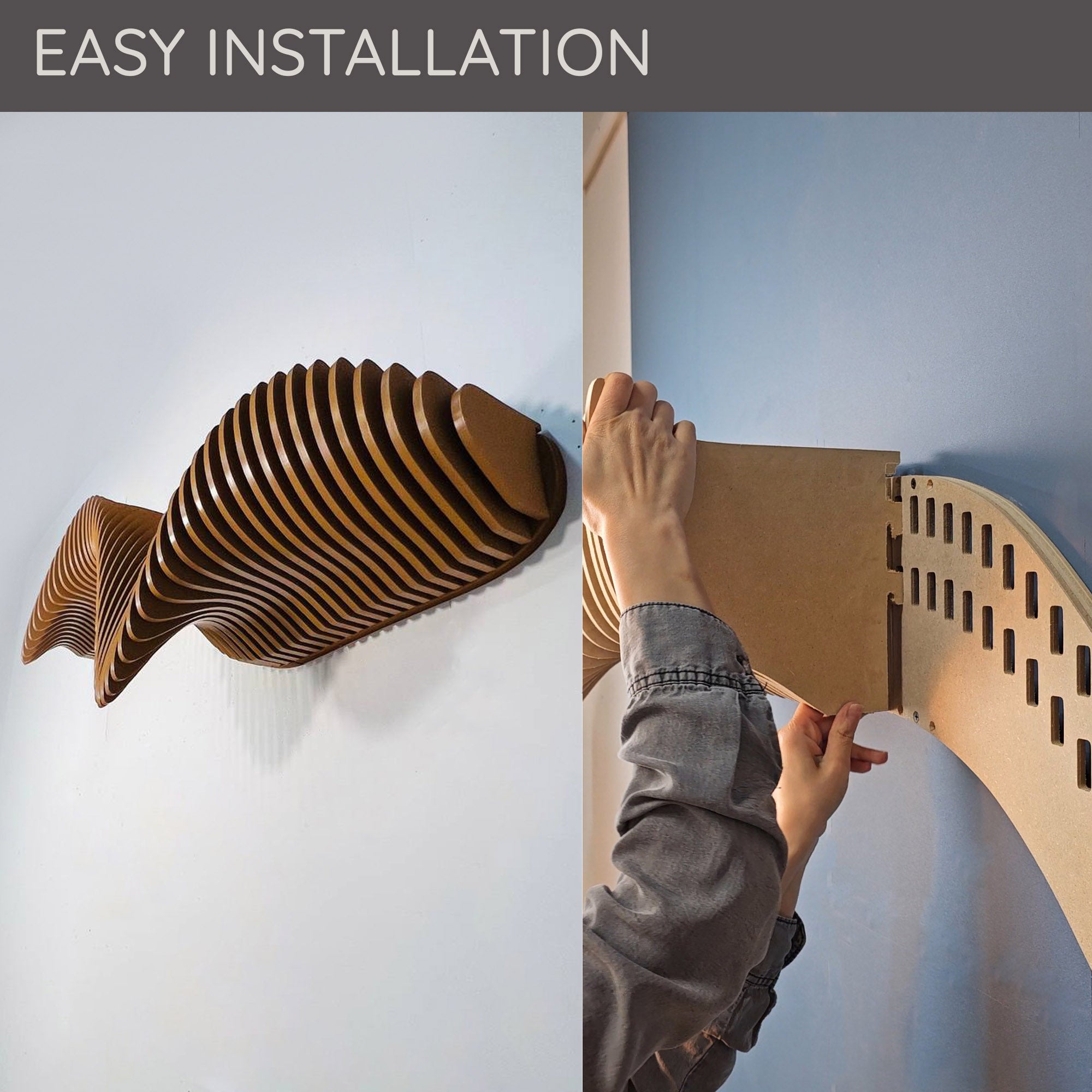 Parametric Wall Shelf, Wall Mounted Shelf, Floating Shelf  3D Wall Art.