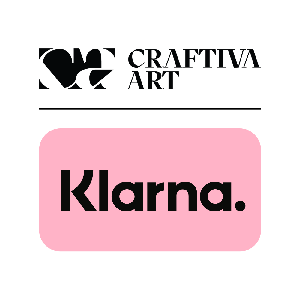 Collaboration between Craftiva Art and Klarna on a white background