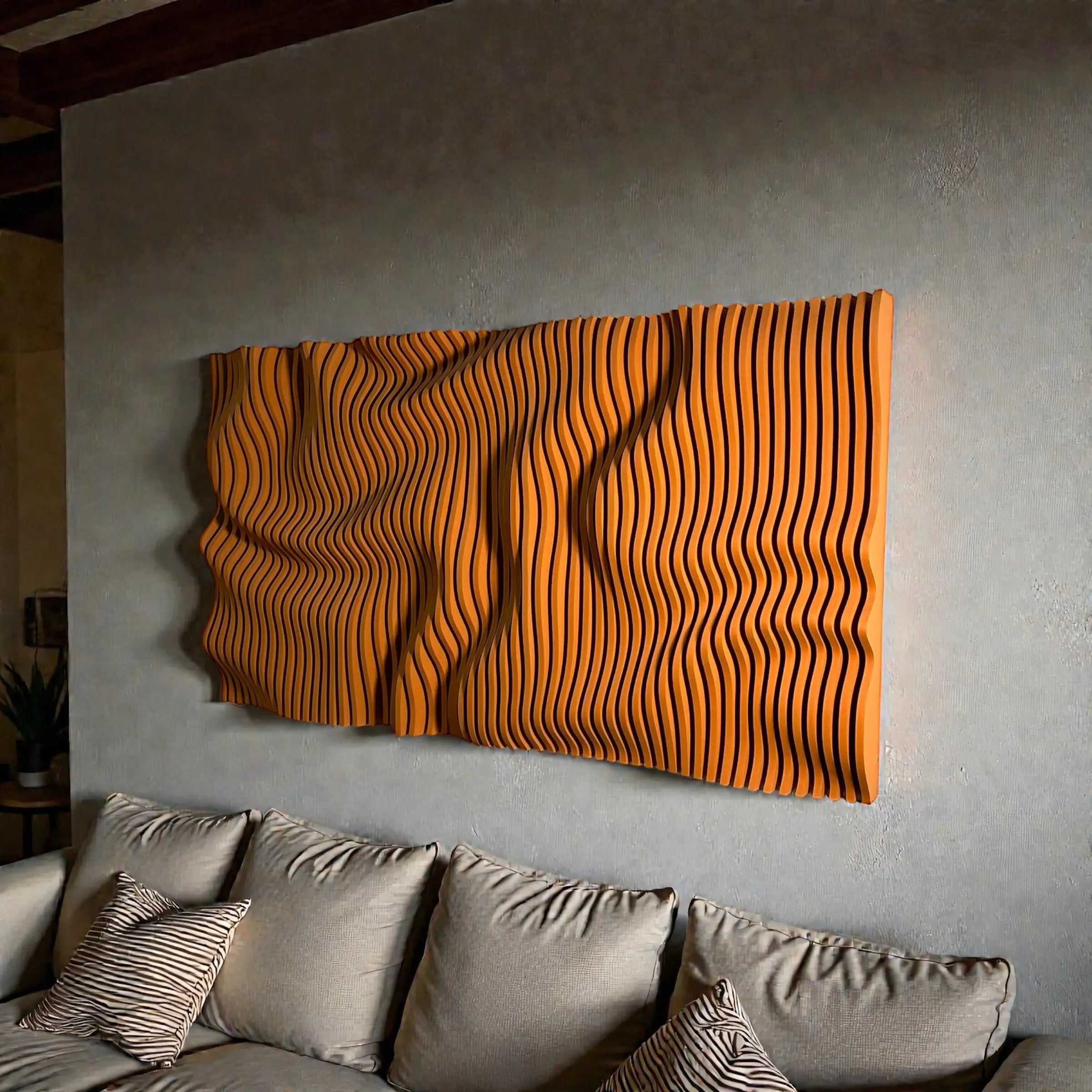 Lava Abstract Wavy Parametric 3D Wall Decor – CraftivaArt
