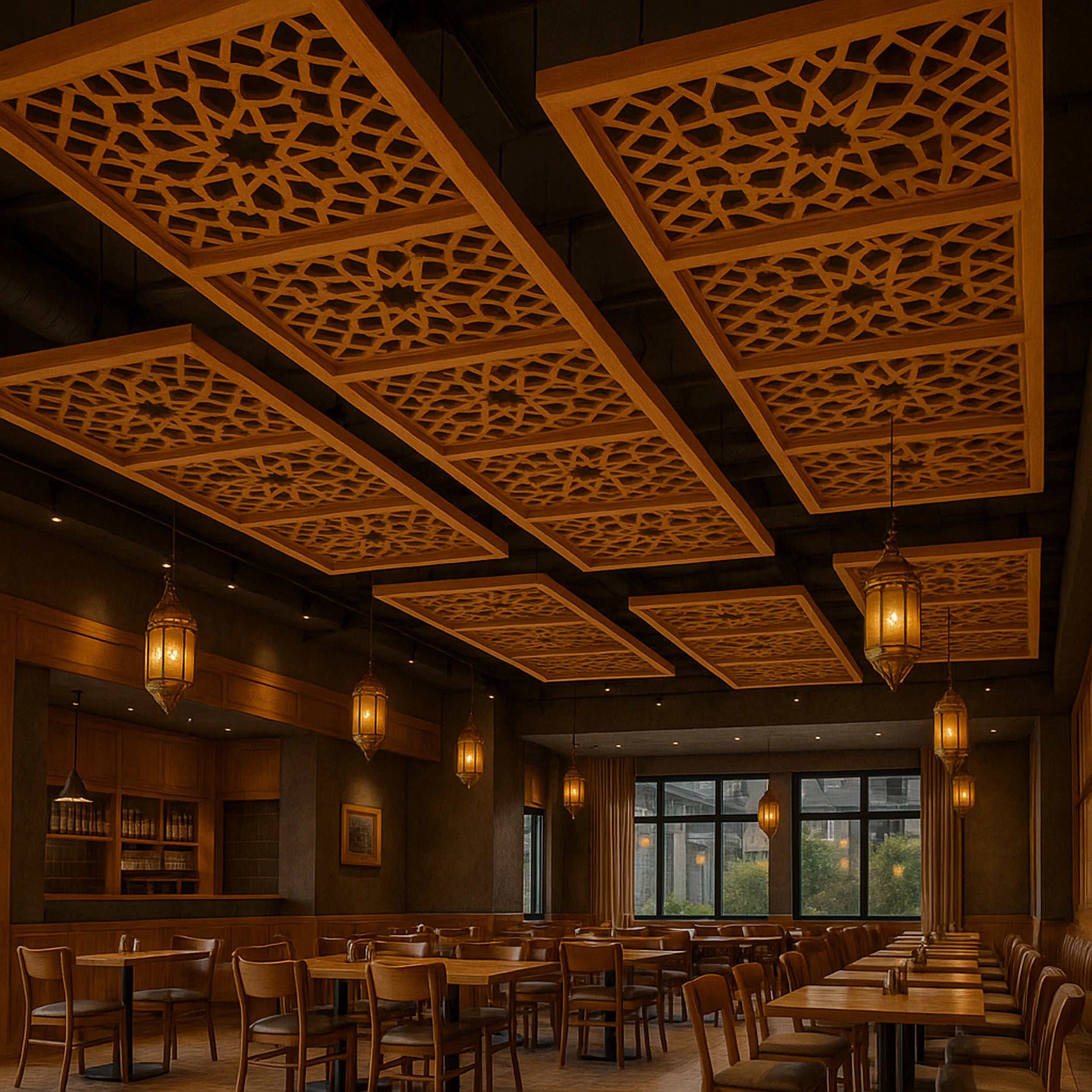 wood art ceiling panel