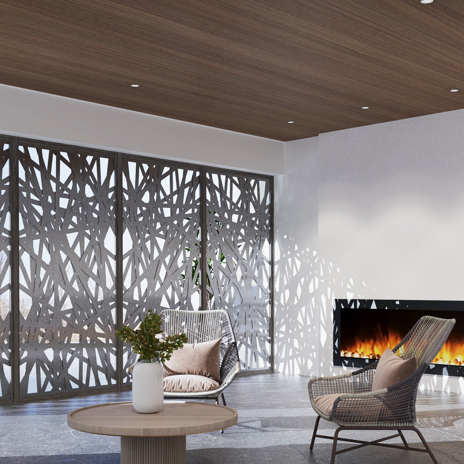 Kora Two-Layer Indoor Privacy Screen