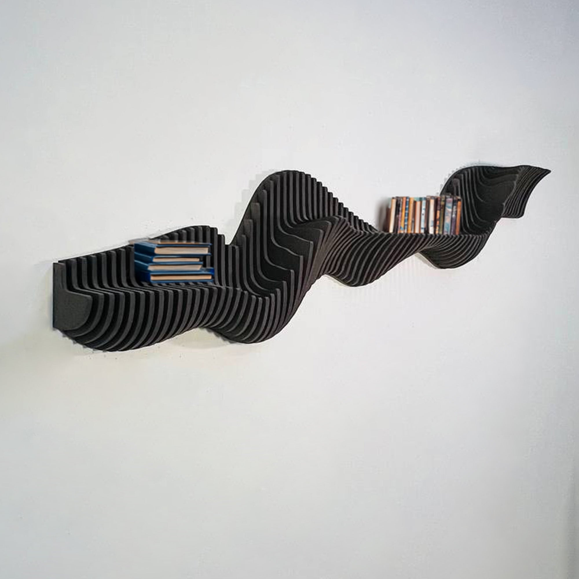 large Parametric Shelf, Custom Made Floating Shelf  3D Wall Art.