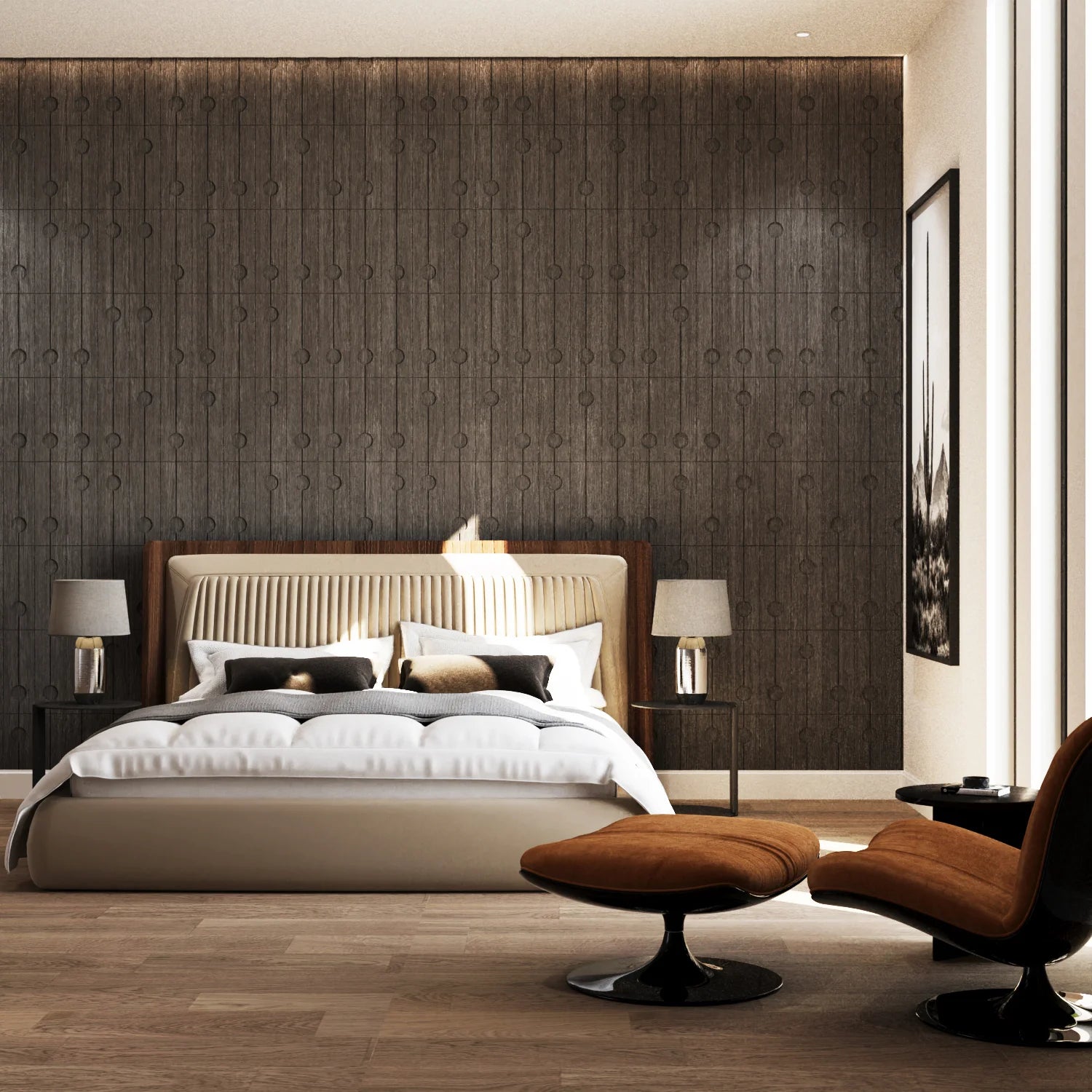 Linon 3D Wooden Wall Tile