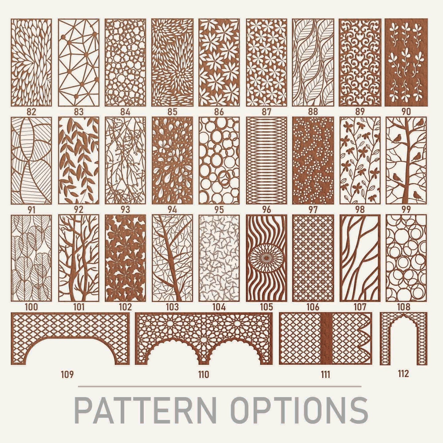 CNC pattern, CNC panel pattern, CNC room divider pattern, craftivaart CNC pattern