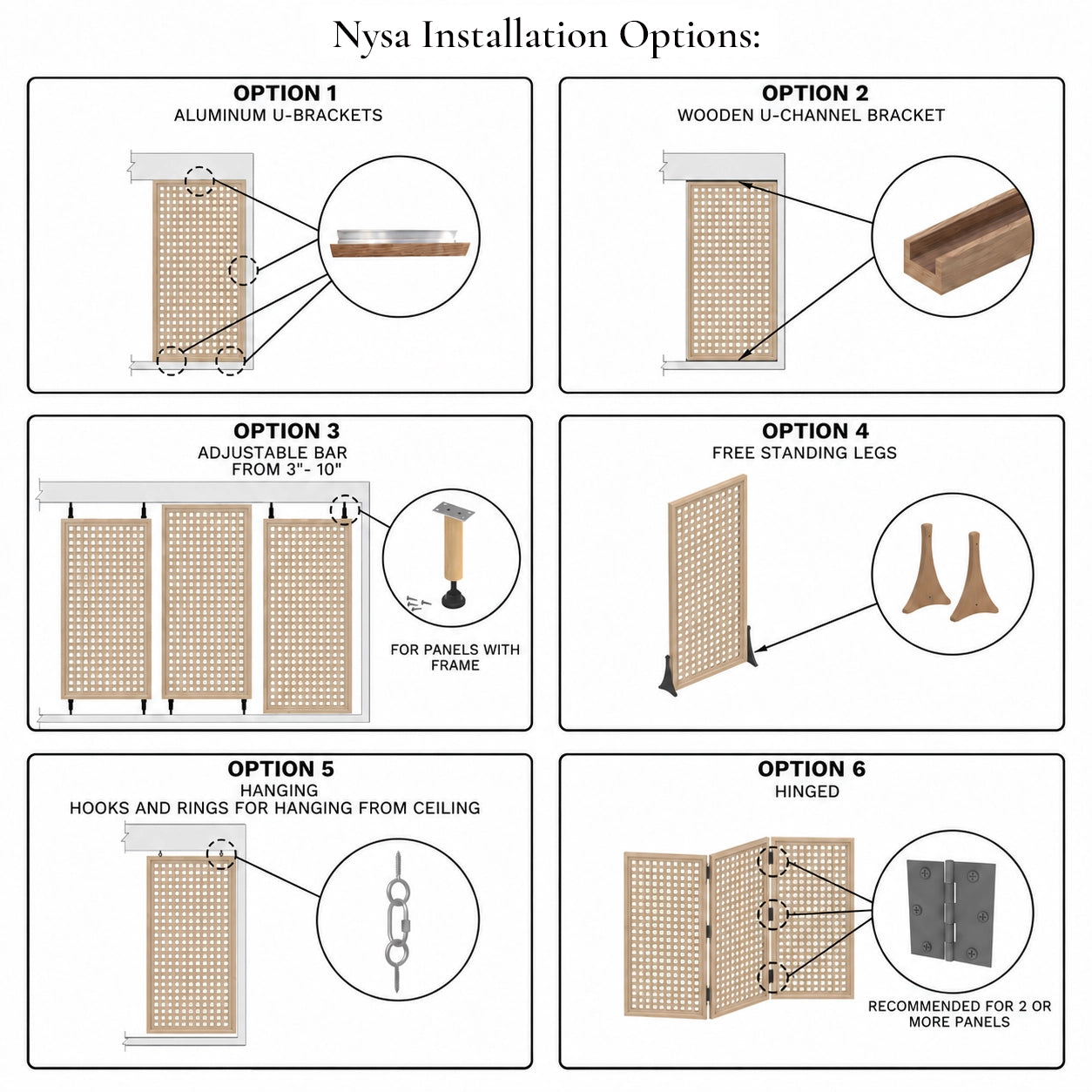 Nysa Custom Lattice Slatted Partition Wall