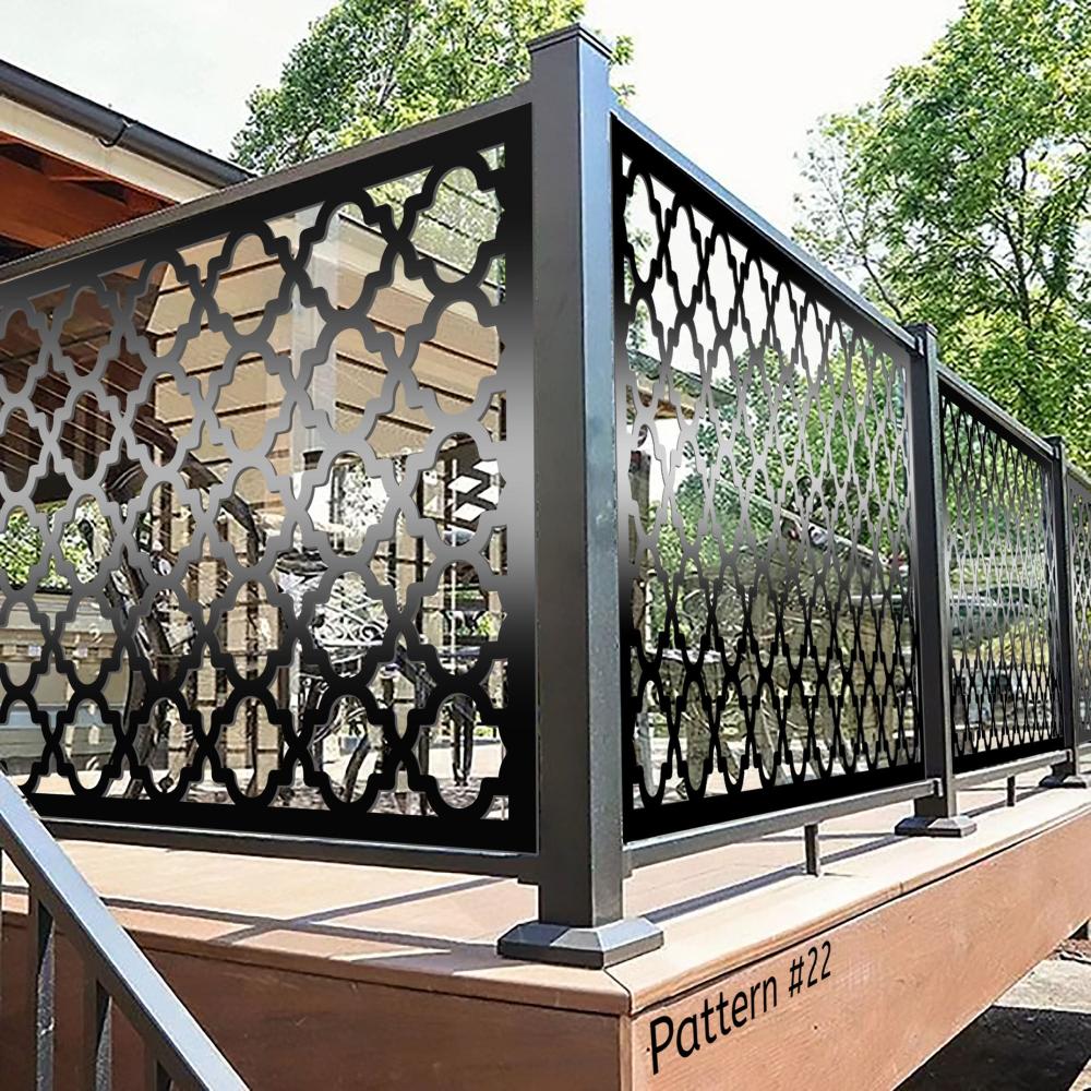 Custom Decorative Garden Fences, Patio Panel Design, Outdoor dividers, Outdoor panel, Stair safe panel