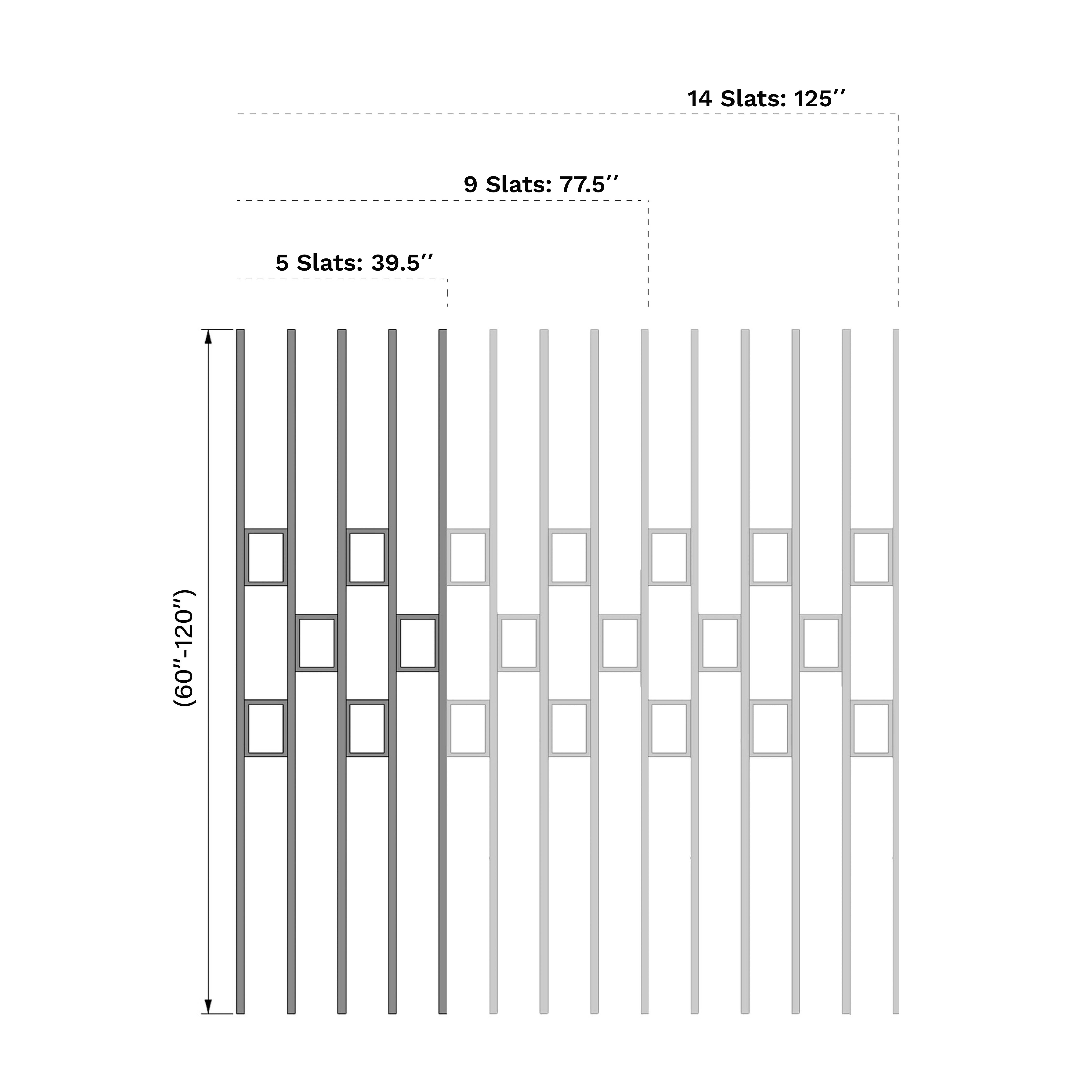 Forma Wall Slat Divider with Insert Shelves