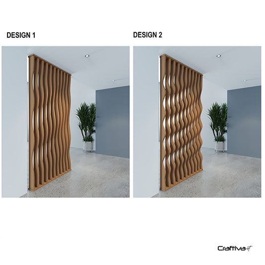 Wavy Slatted Parametric Partition