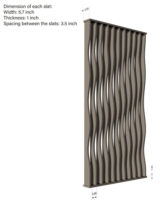 Wavy Slatted Parametric Partition