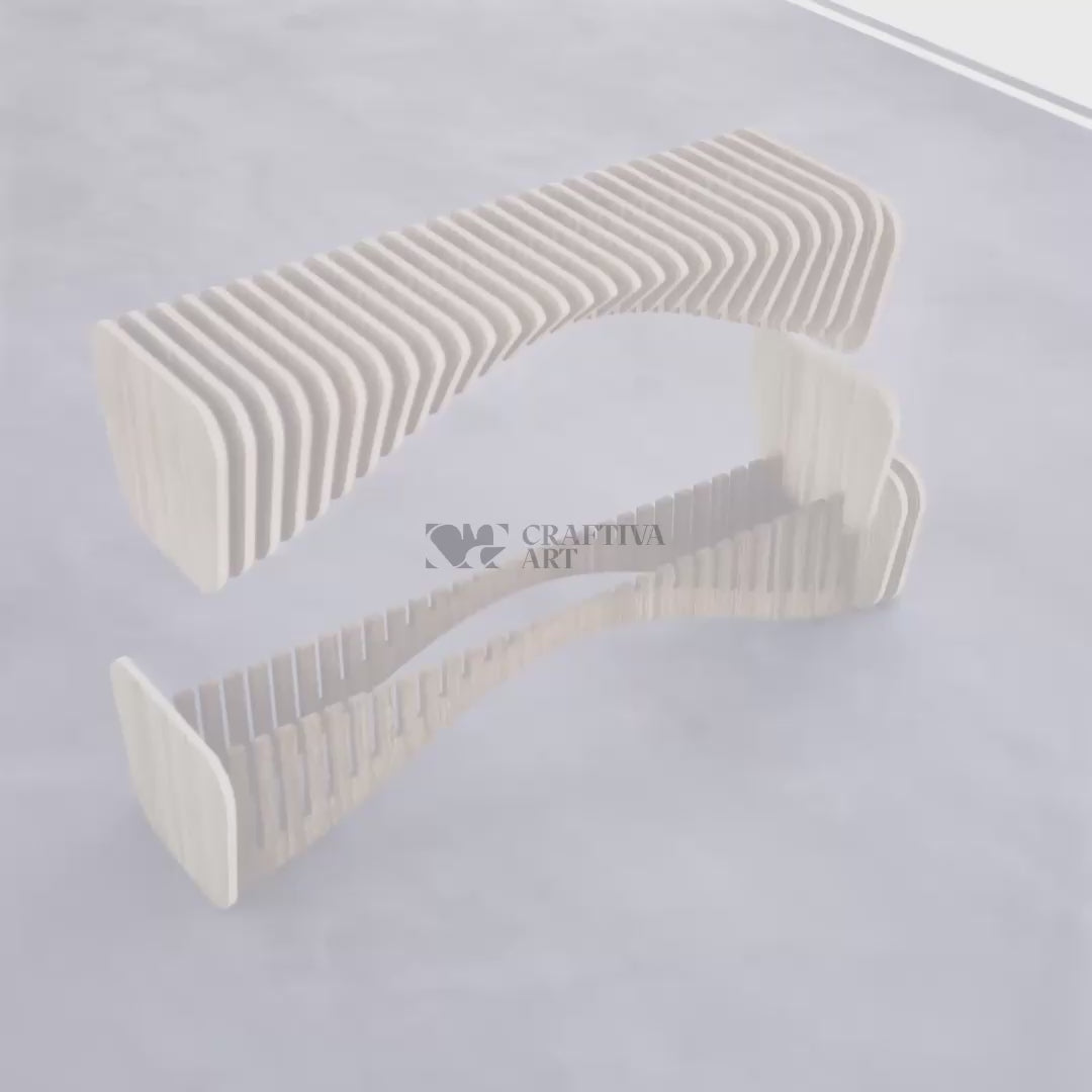 Parametric Bench Modern Wood Furniture