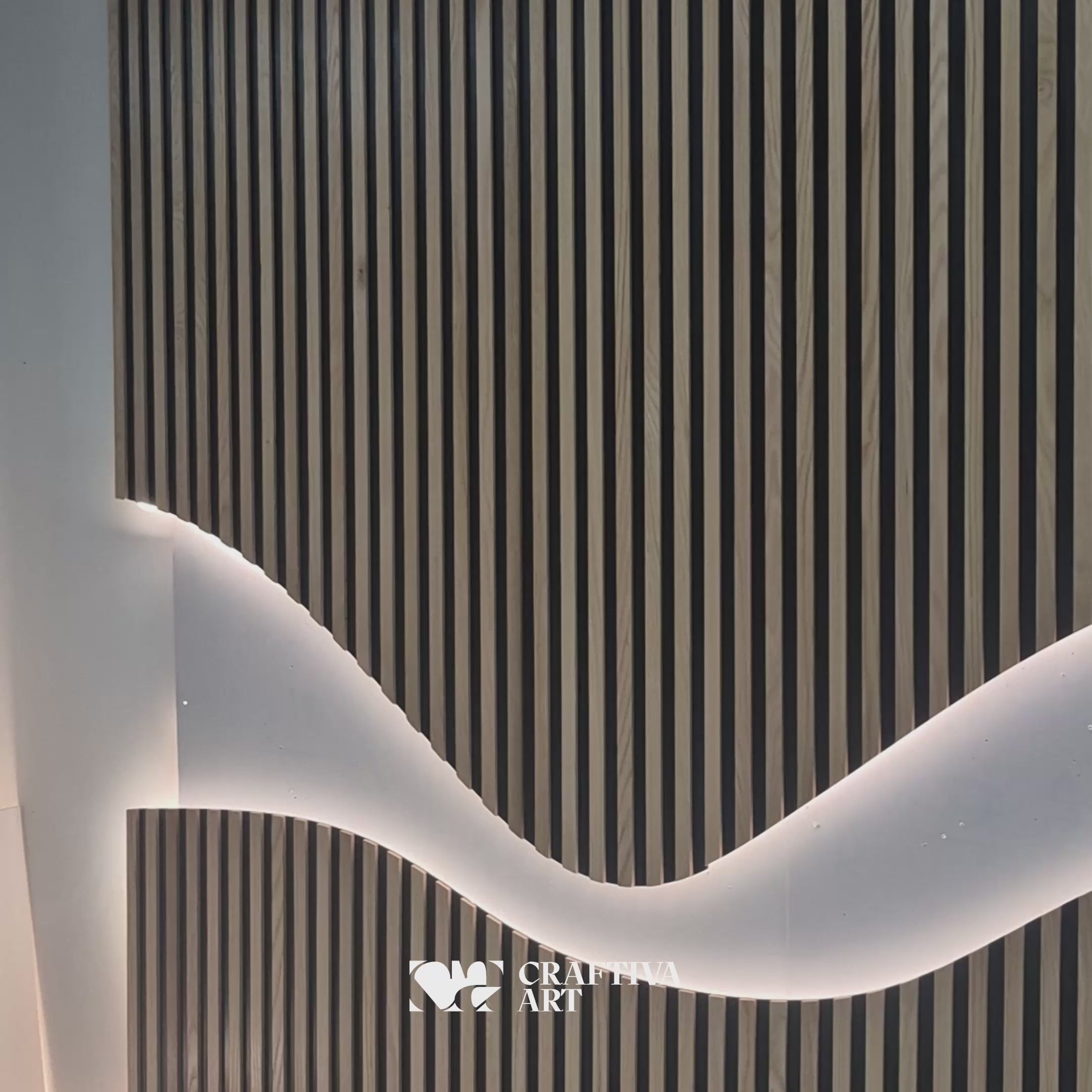 Aras Curve LED Wall Slat Panel