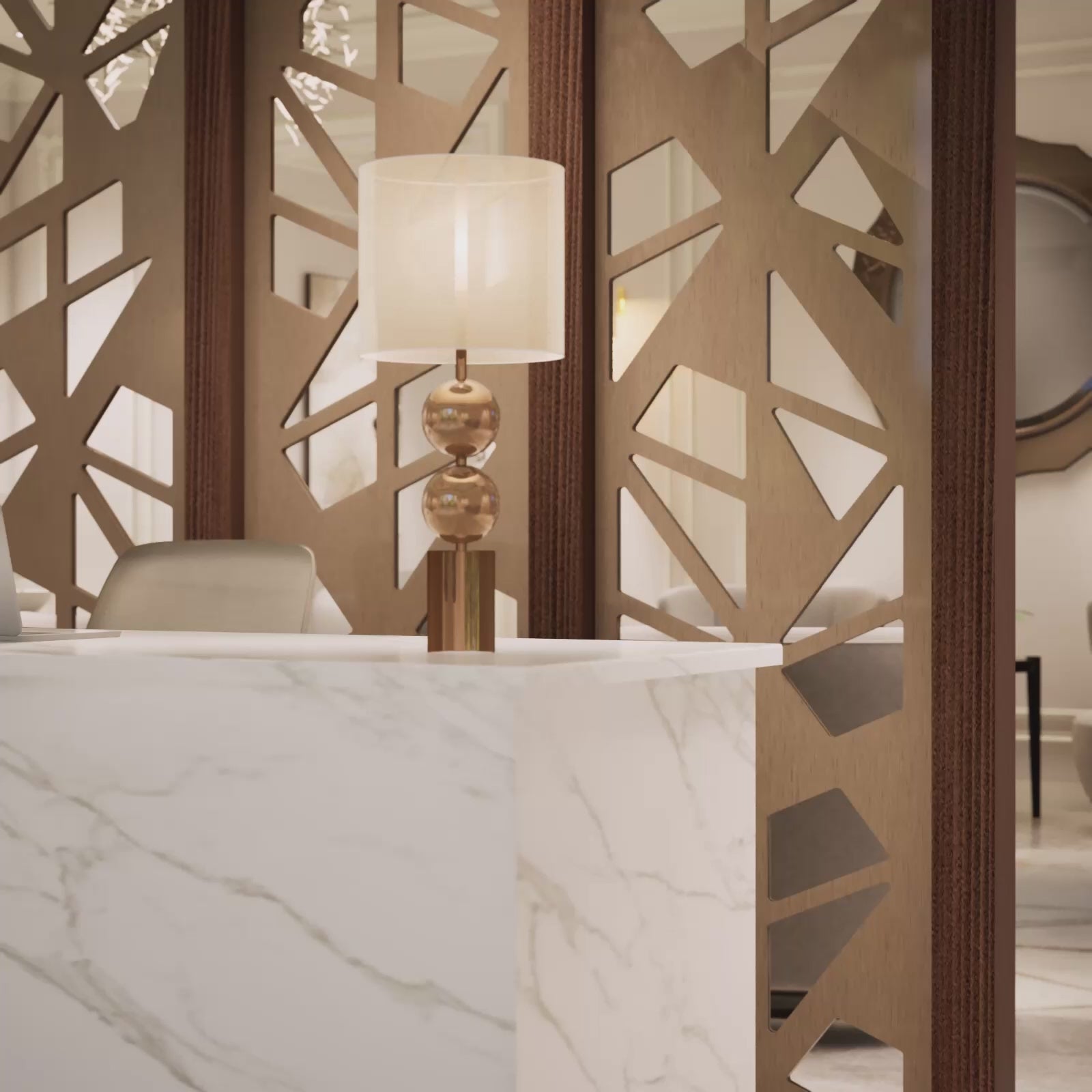 Aether Modular Wood Column Privacy Screens