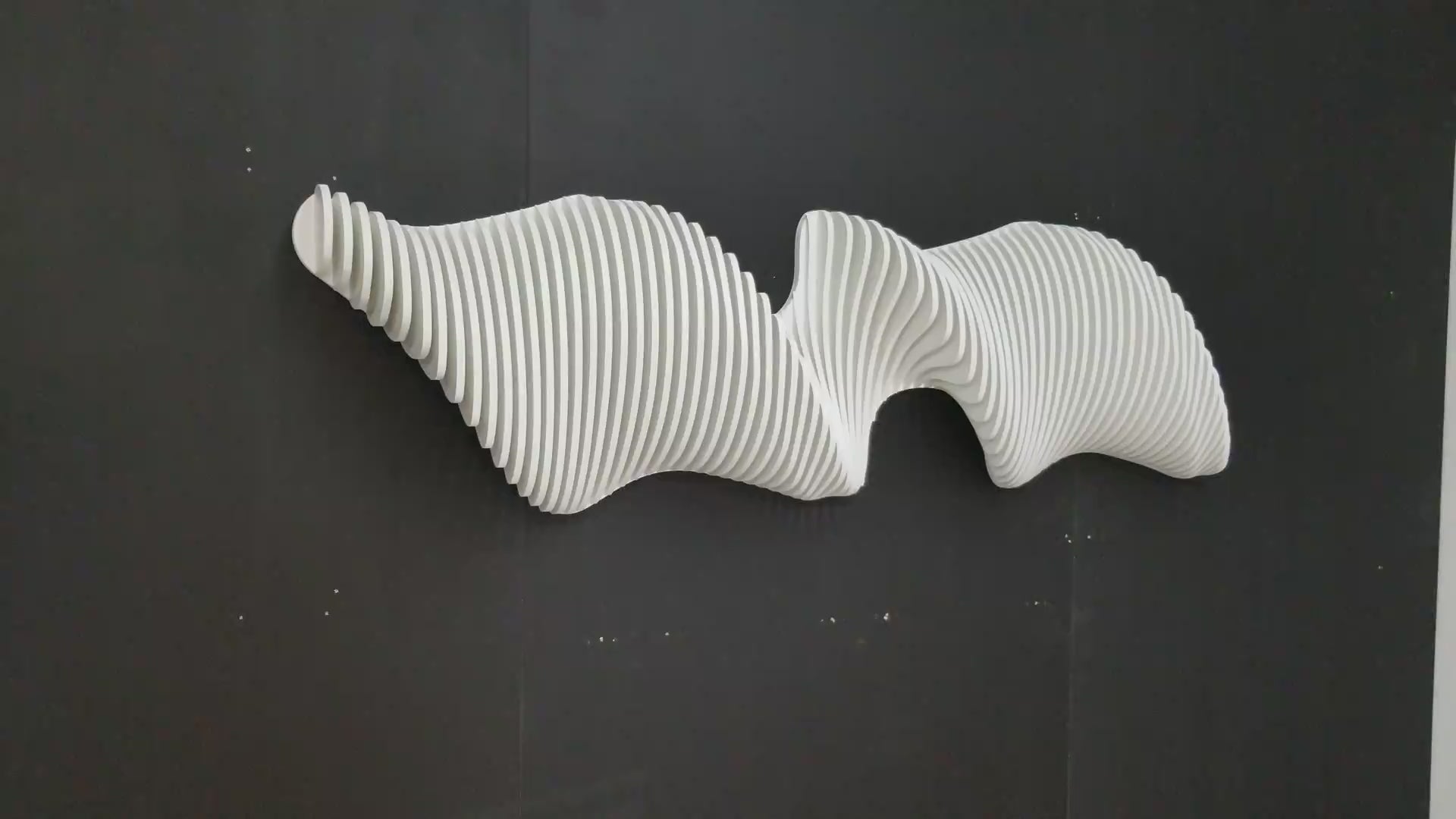 Tornado Abstract Wall Art, 3D Parametric Acoustic Panel  Wall Paneling.