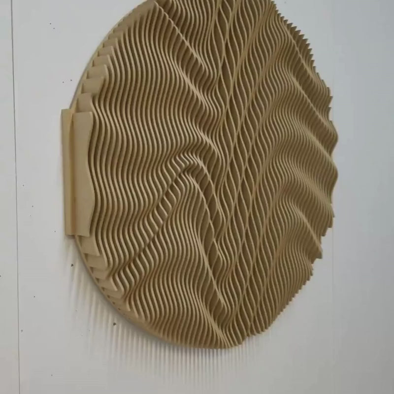 wave circle wall art pametric