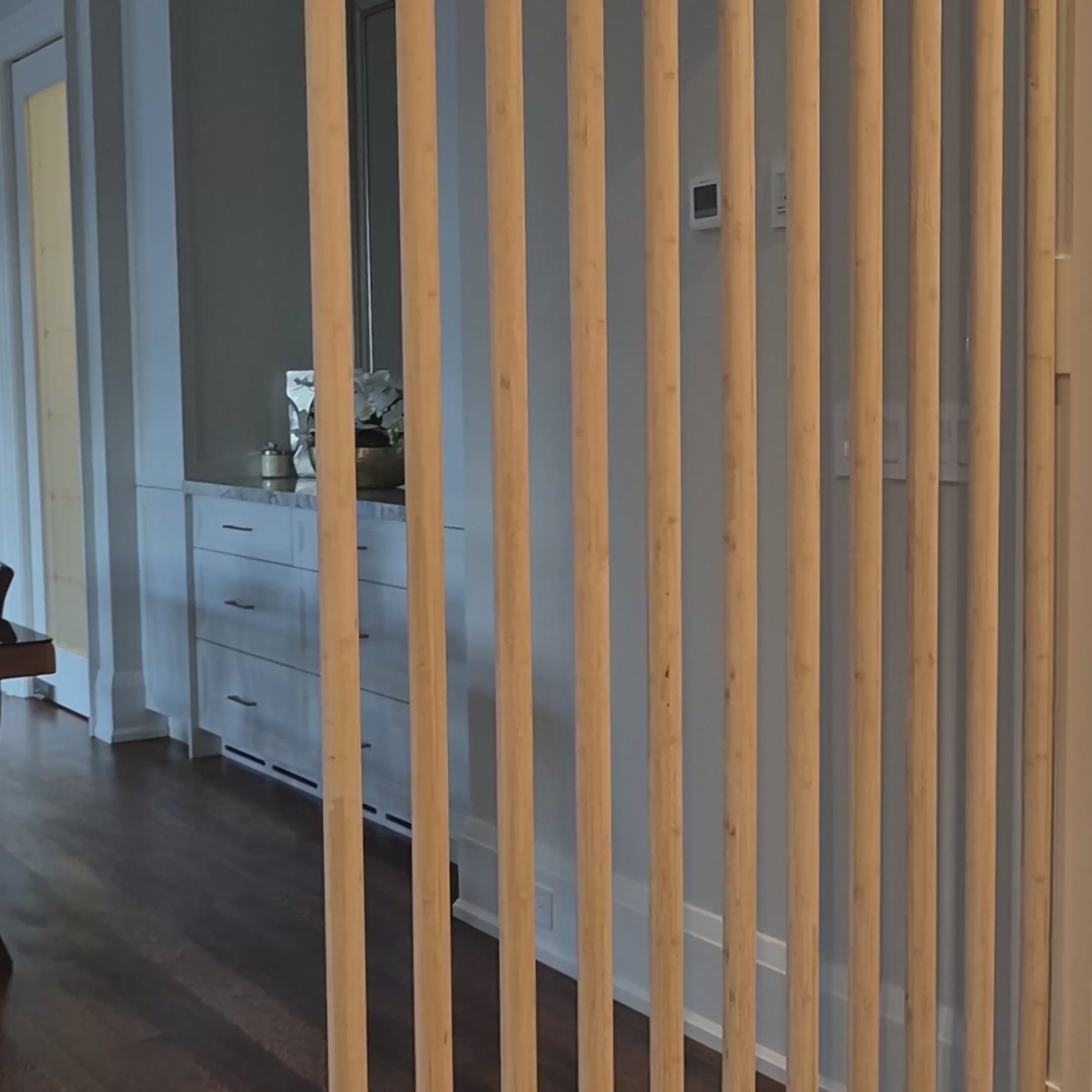 bamboo slated partition