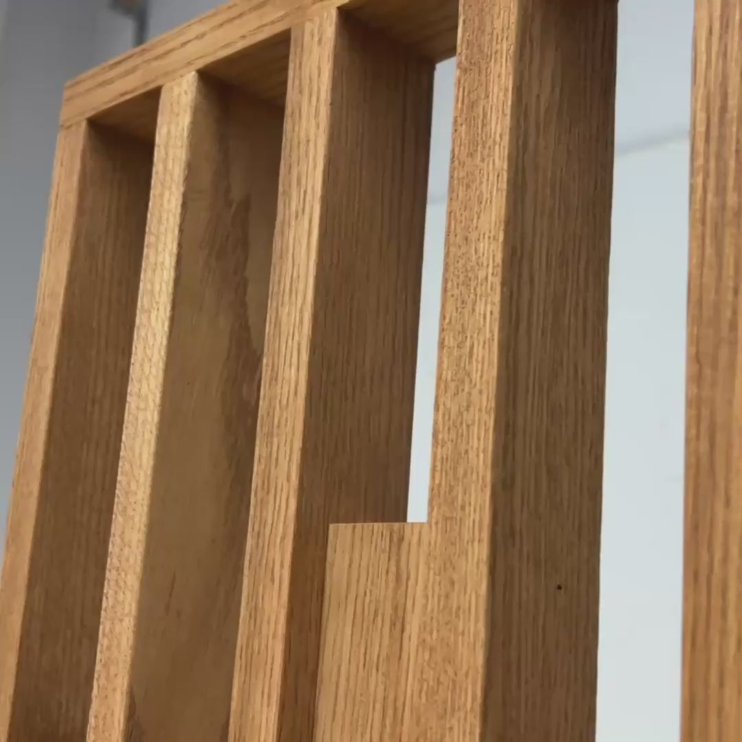 slated partition wall 