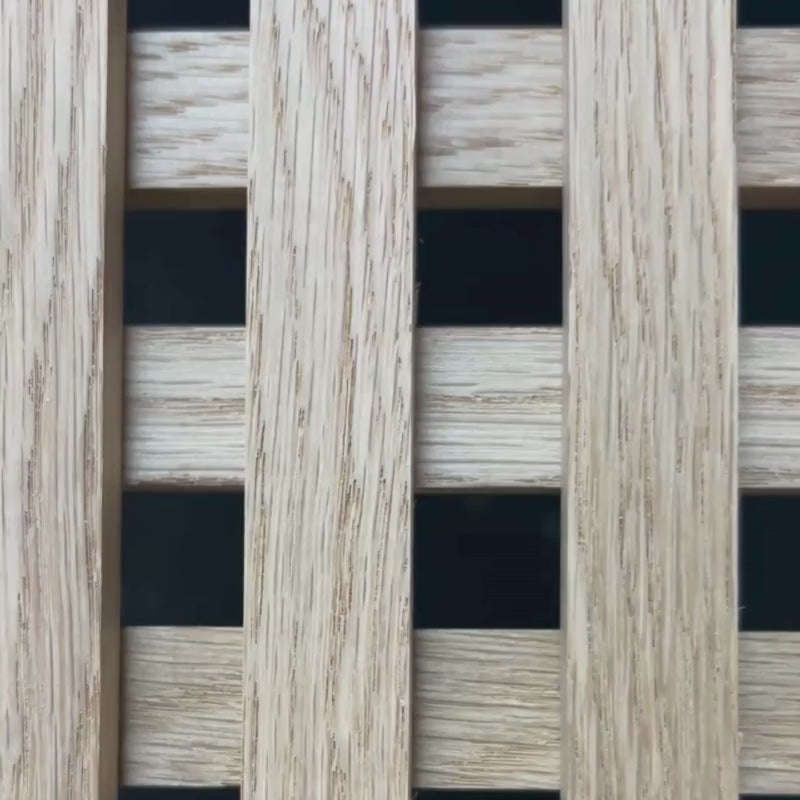Lattice slatted partition wall