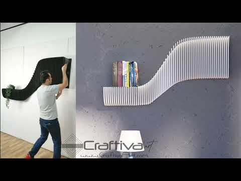 Parametric Wall Floating Shelf, Wall Mounted Shelf  3D Wall Art.