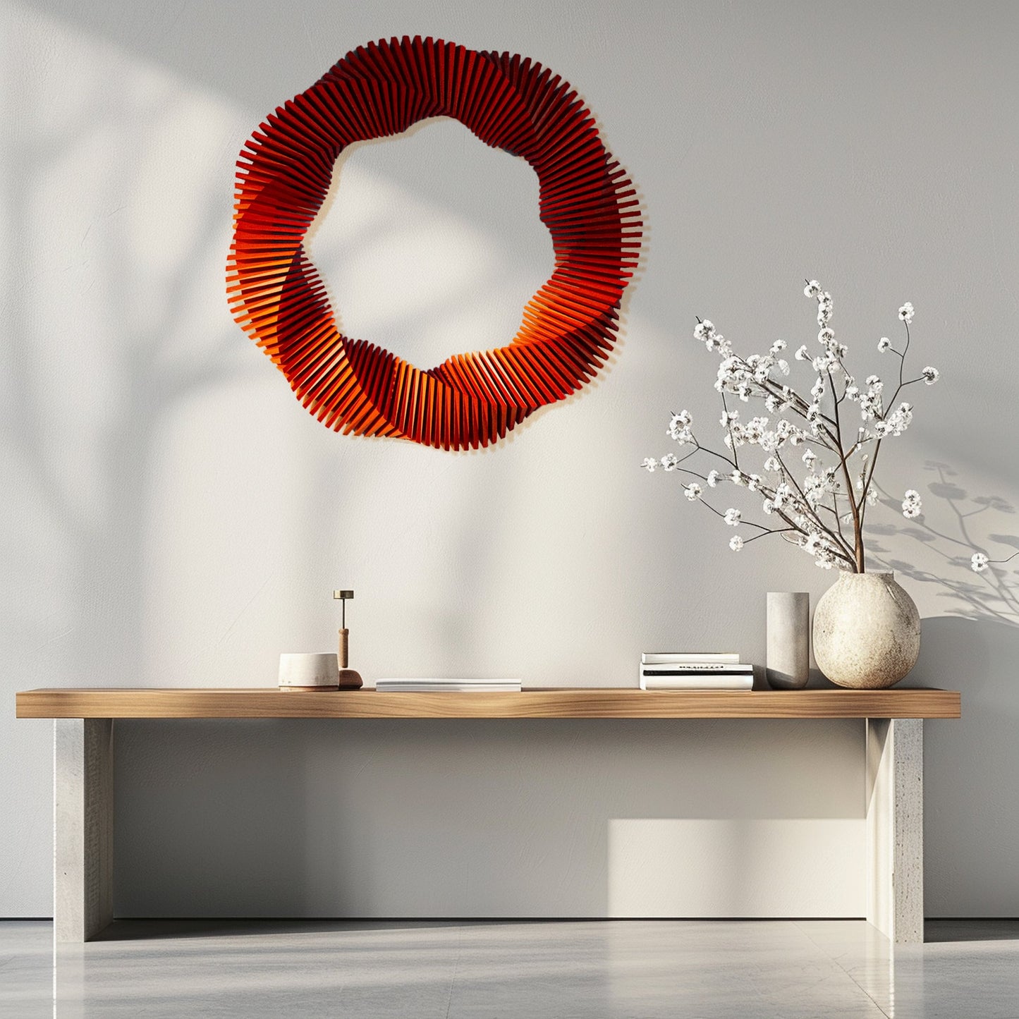 Arboreal Rings 3D Parametric Wall Art, Geometric Frame