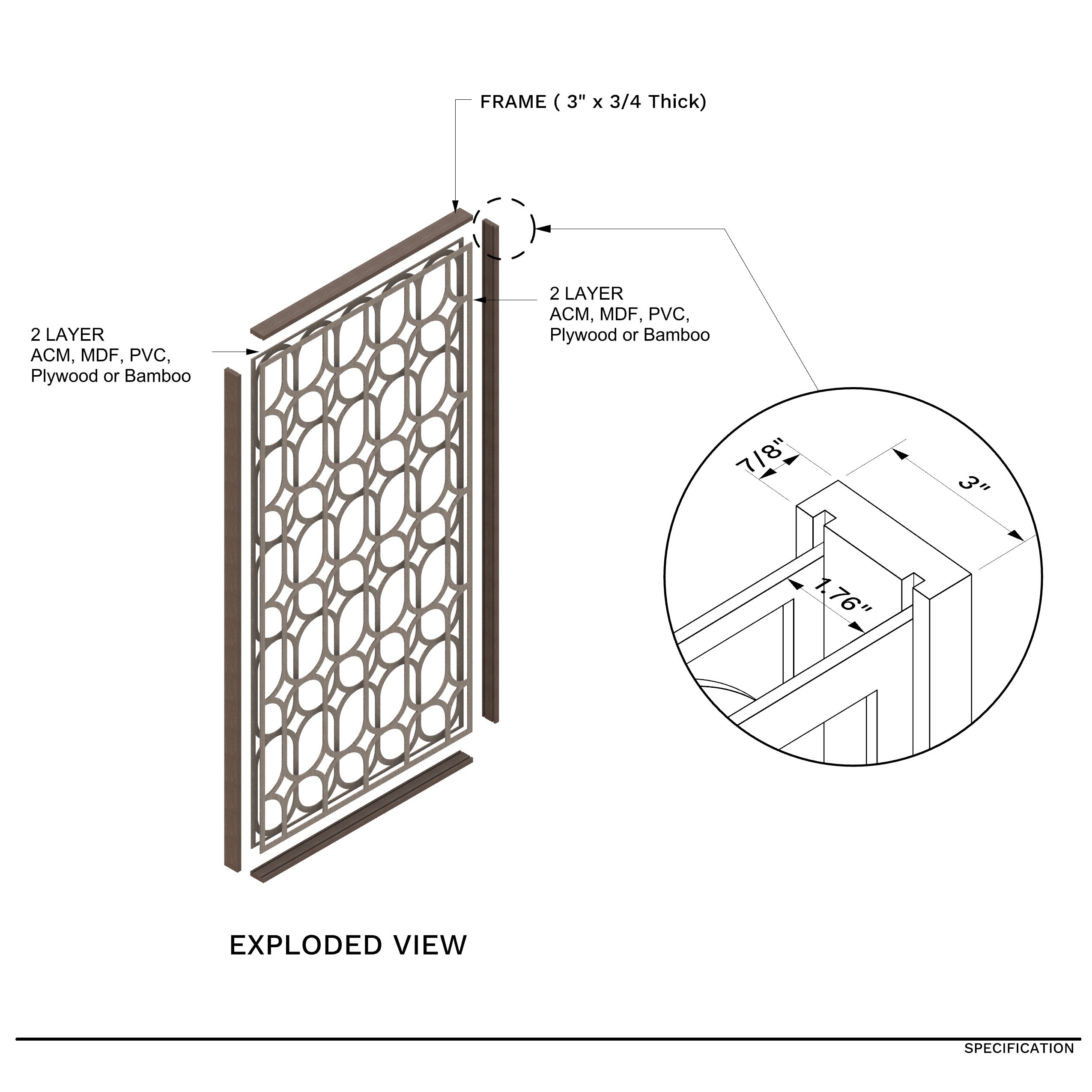 Torus Two layer privacy screen