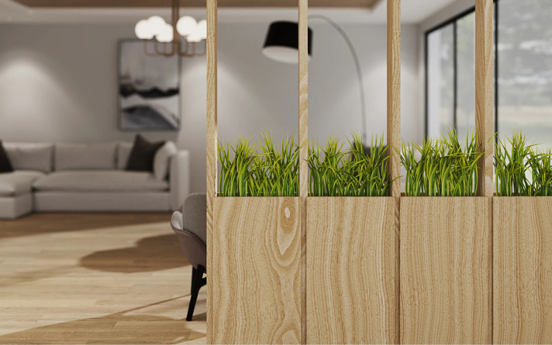 plant divider wall indoor Sylva Planter Room Divider