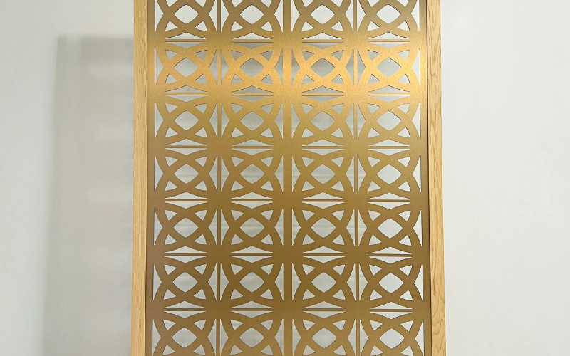 Geometric Pattern Room Divider Artemis Pattern Indoor Privacy Panel | Modern Geometric Room Divider ...
