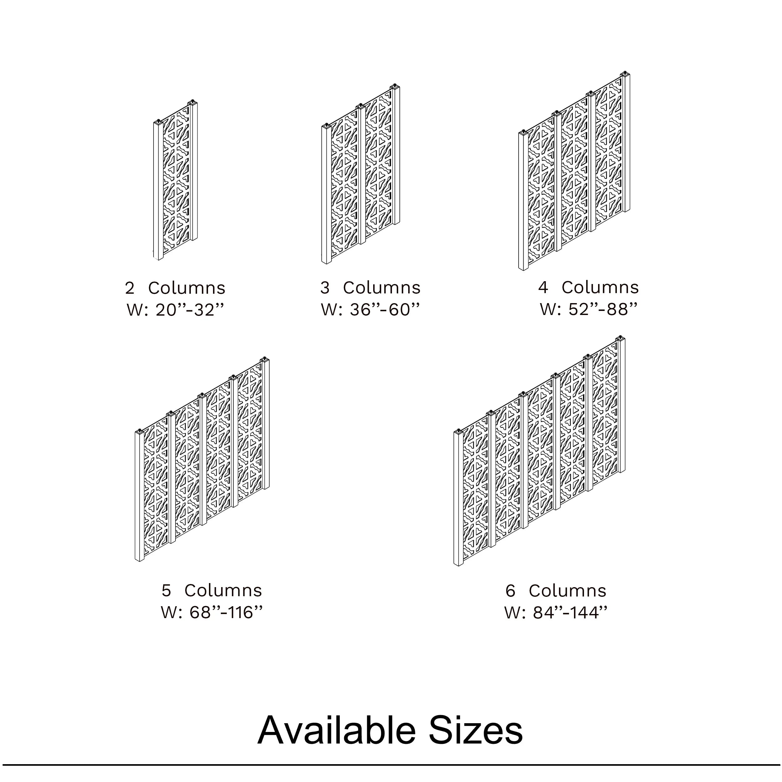 Aether Modular Wood Column Privacy Screens