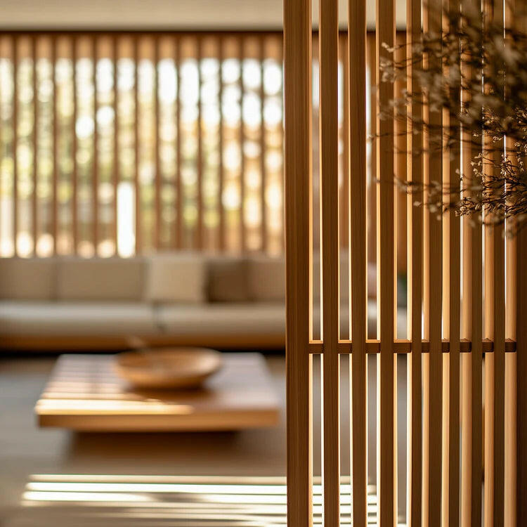 Customizable Slatted Partition Wall  Room Dividers.