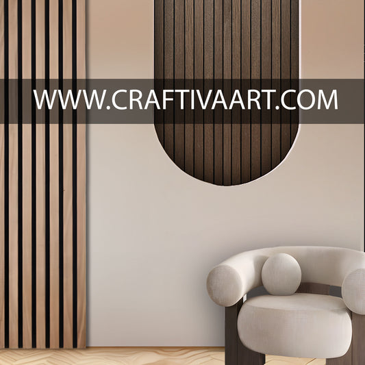 Creative wood 3D Wall Art, Wood slat panel, Wood slat wall – CraftivaArt