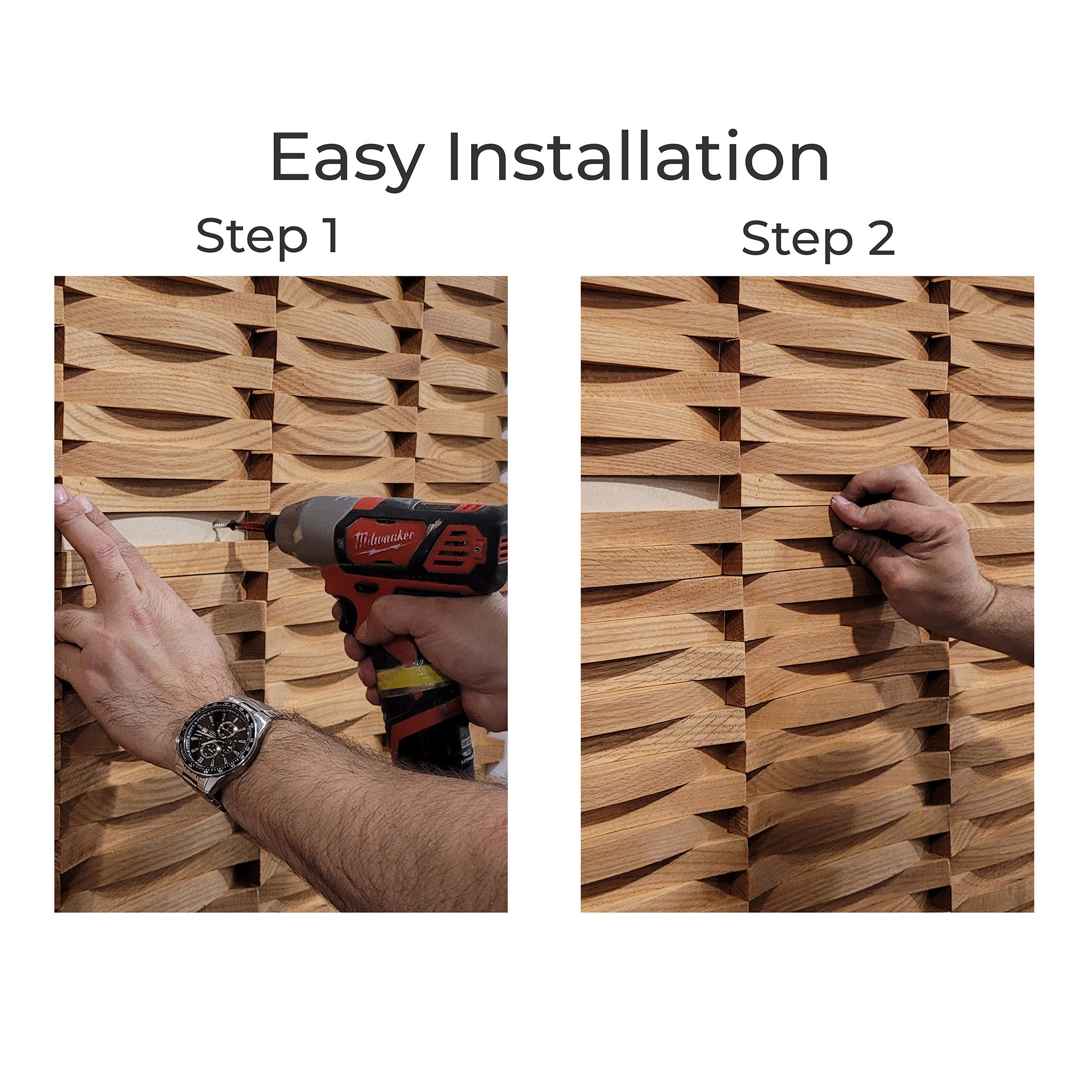 Crescent Moon Solid Wood Panel, Modern Decor Solid Wood Tiles  3D Wall Panel.