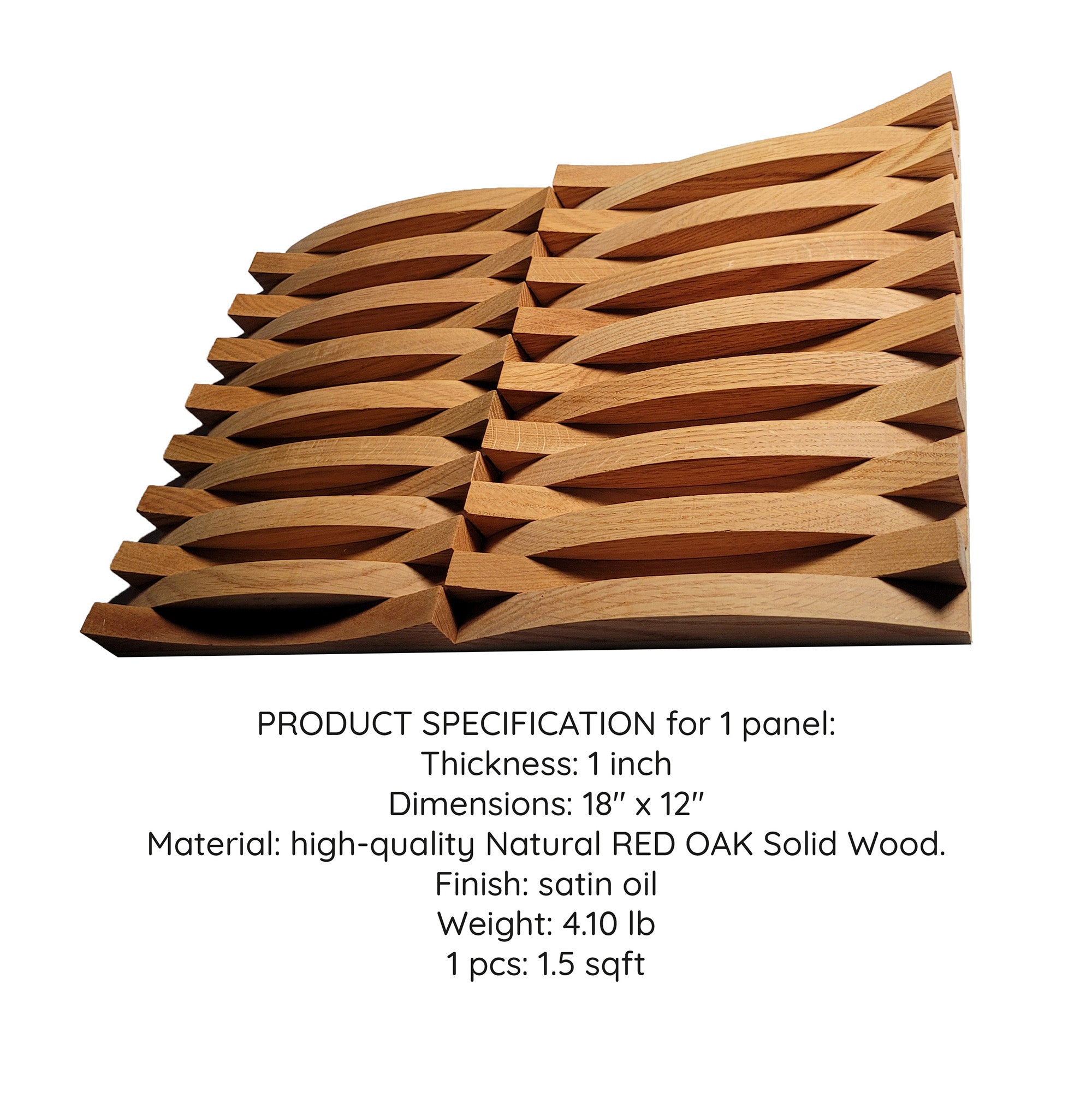 Crescent Moon Solid Wood Panel, Modern Decor Solid Wood Tiles  3D Wall Panel.