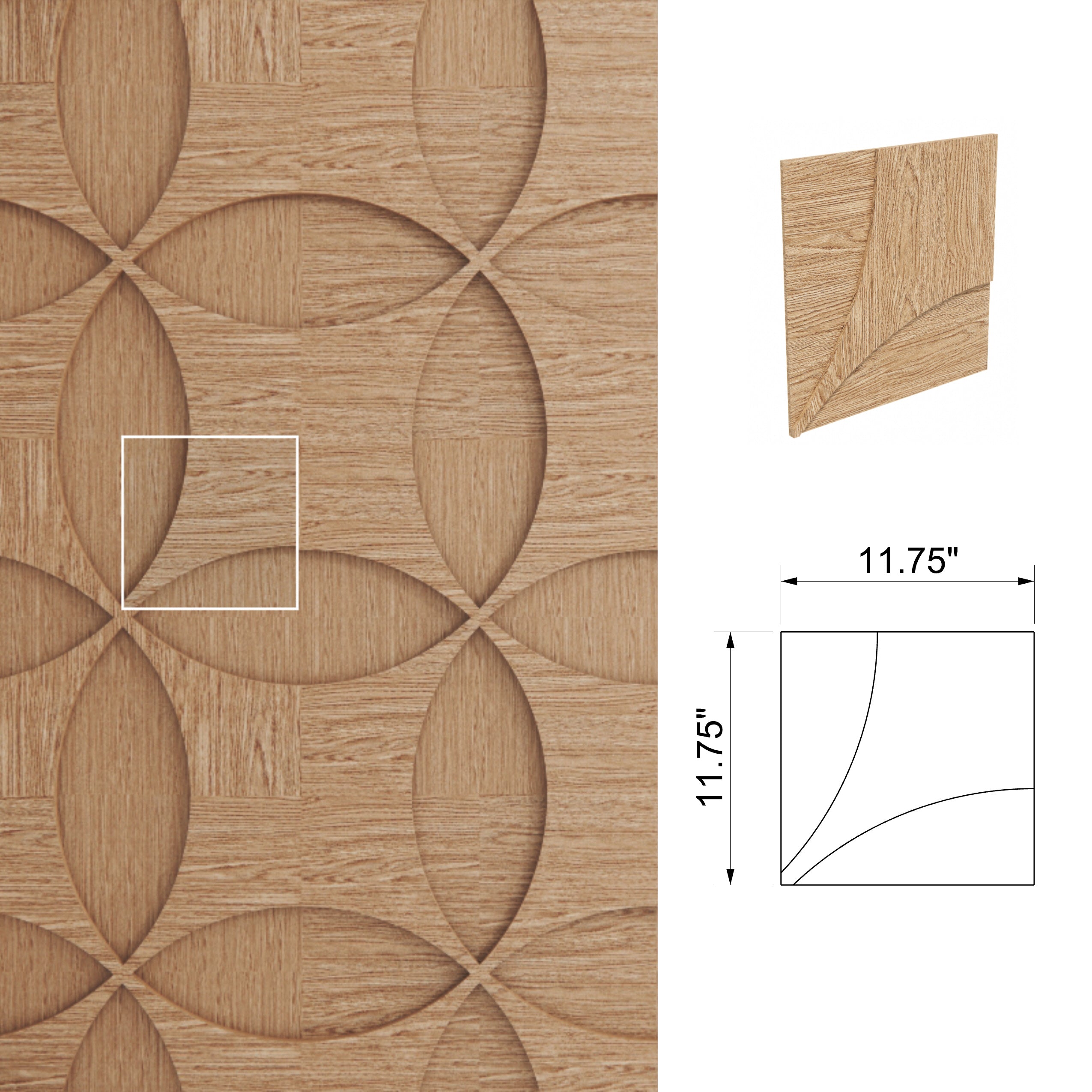 Ailo 3D Wooden Wall Tile
