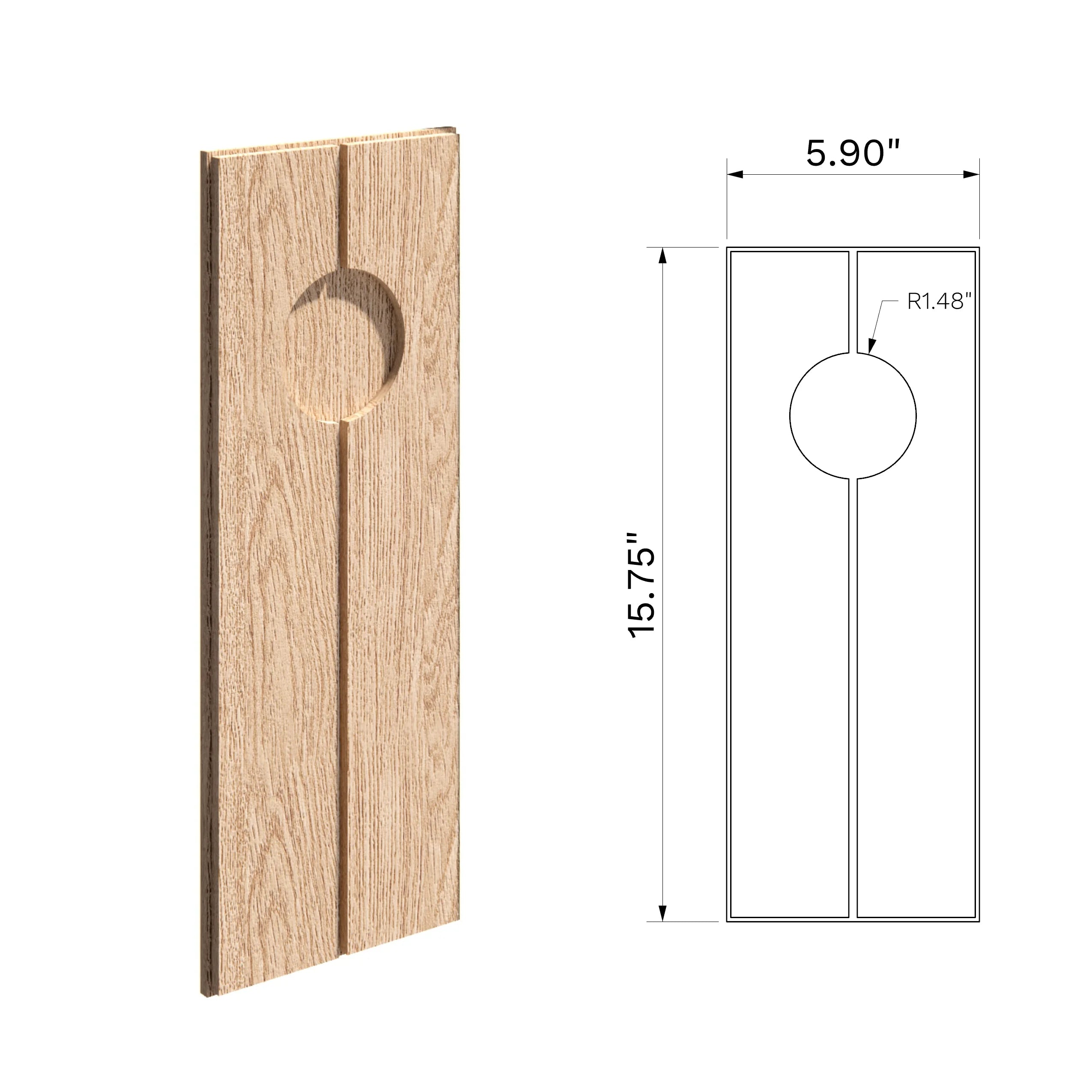 Linon 3D Wooden Wall Tile