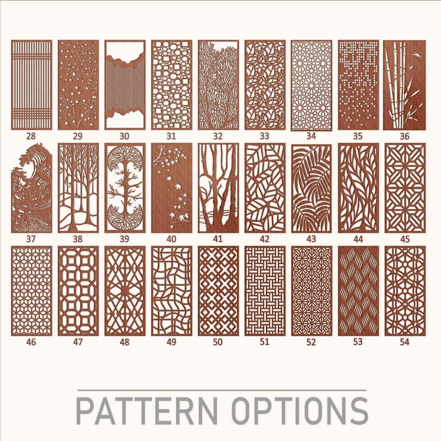 CNC pattern, CNC panel pattern, CNC room divider pattern, craftivaart CNC pattern