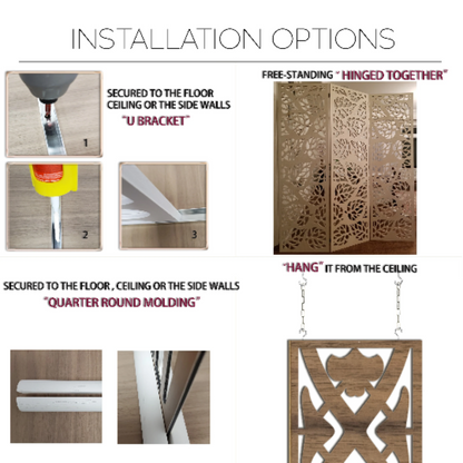 How to install room dividers, install panels