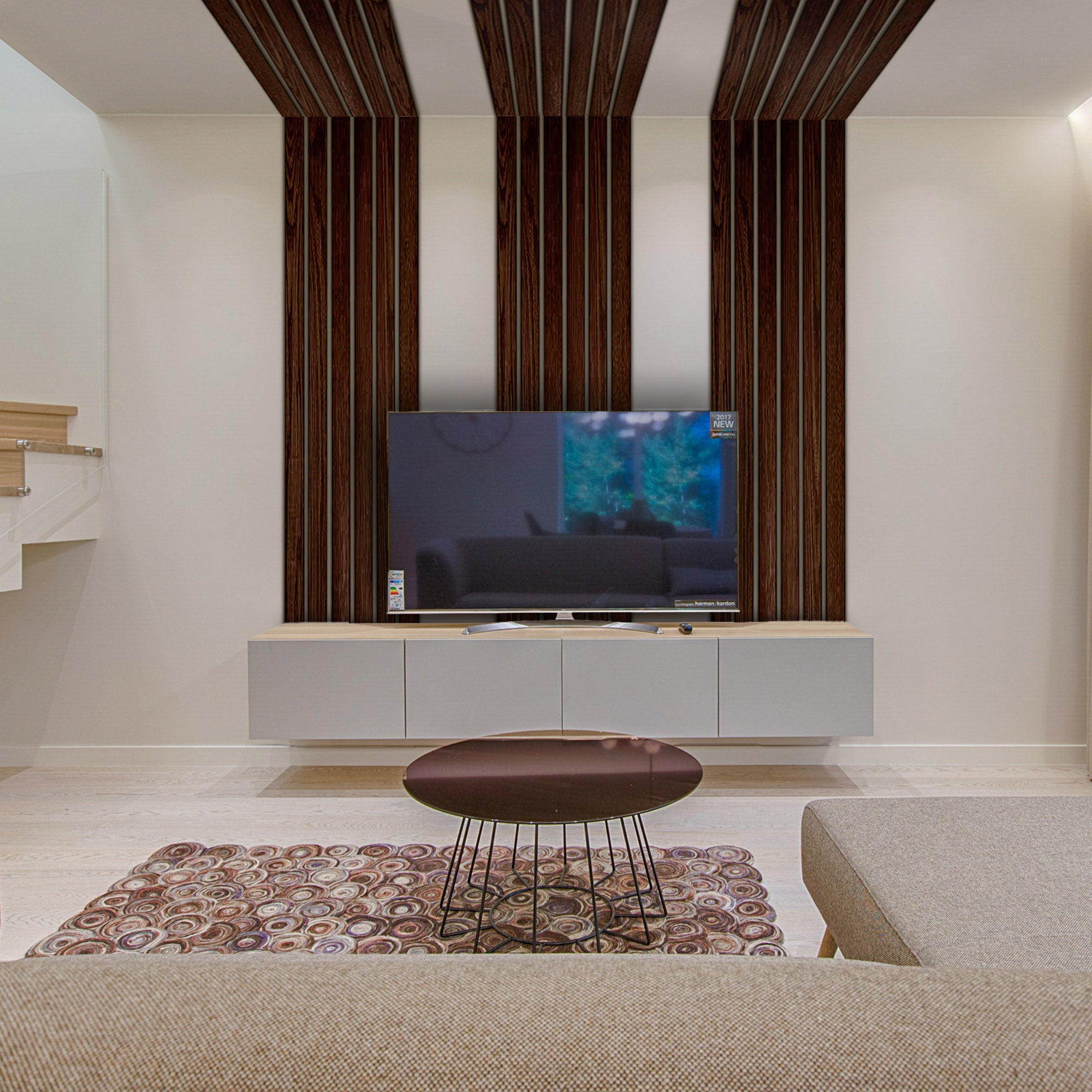 Wood Slat Accent Wall 3d mon
