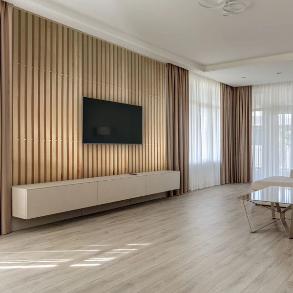 2024 Amazing TV Panel Wood Slat Wall , Vertical wood slat – CraftivaArt
